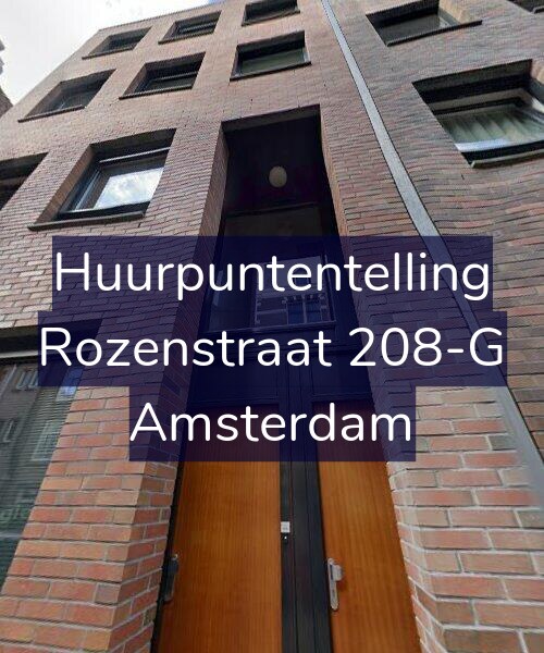 Foto gevel Huurpuntentelling voor Rozenstraat 208-G, Amsterdam