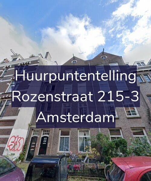 Foto gevel Huurpuntentelling voor Rozenstraat 215-3, Amsterdam