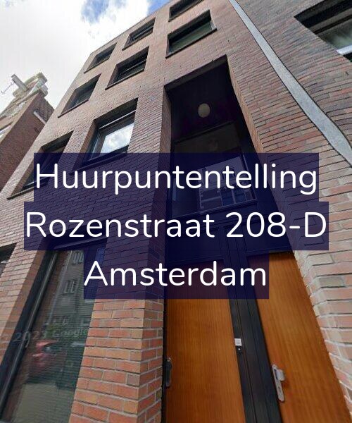Foto gevel Huurpuntentelling voor Rozenstraat 208-D, Amsterdam