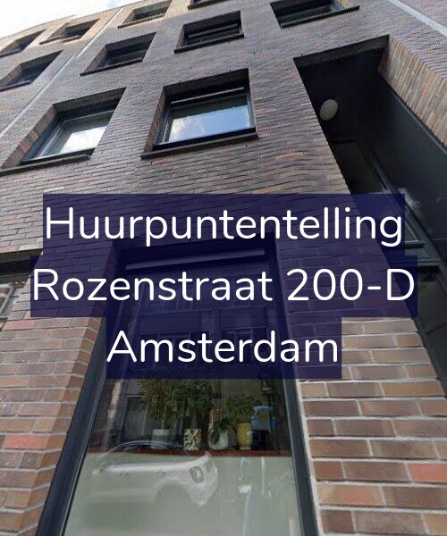 Foto gevel Huurpuntentelling voor Rozenstraat 200-D, Amsterdam