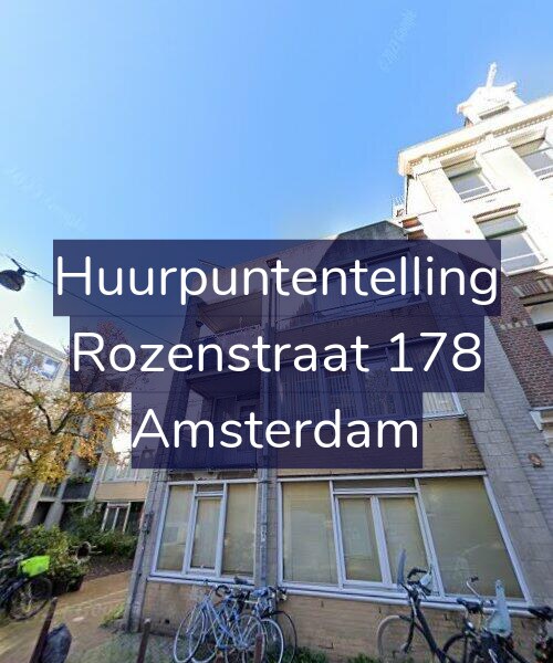 Foto gevel Huurpuntentelling voor Rozenstraat 178, Amsterdam