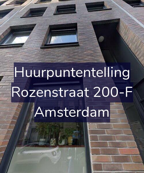 Foto gevel Huurpuntentelling voor Rozenstraat 200-F, Amsterdam