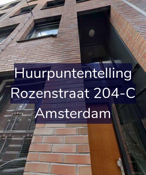 Foto gevel Huurpuntentelling voor Rozenstraat 204-C, Amsterdam