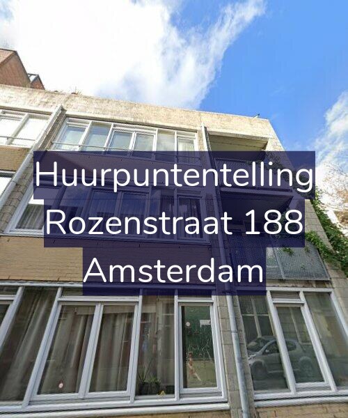 Foto gevel Huurpuntentelling voor Rozenstraat 188, Amsterdam