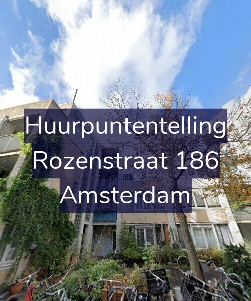 Foto gevel Huurpuntentelling voor Rozenstraat 186, Amsterdam