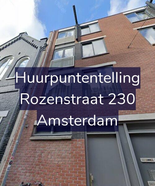 Foto gevel Huurpuntentelling voor Rozenstraat 230, Amsterdam
