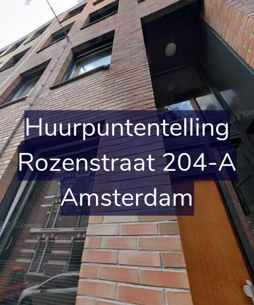 Foto gevel Huurpuntentelling voor Rozenstraat 204-A, Amsterdam