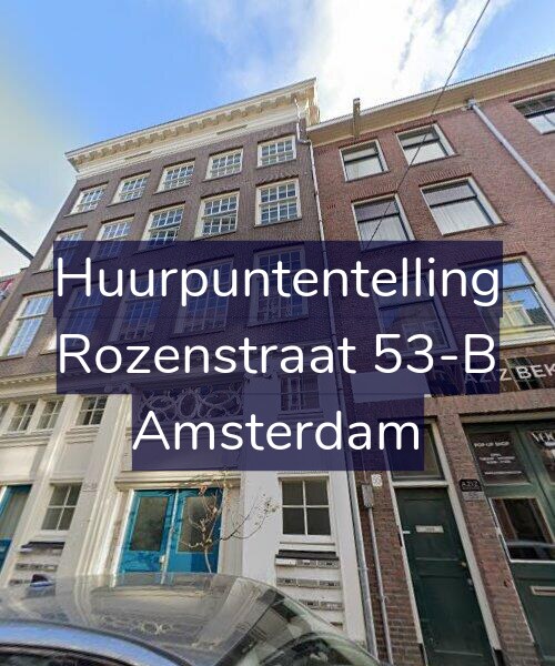 Foto gevel Huurpuntentelling voor Rozenstraat 53-B, Amsterdam