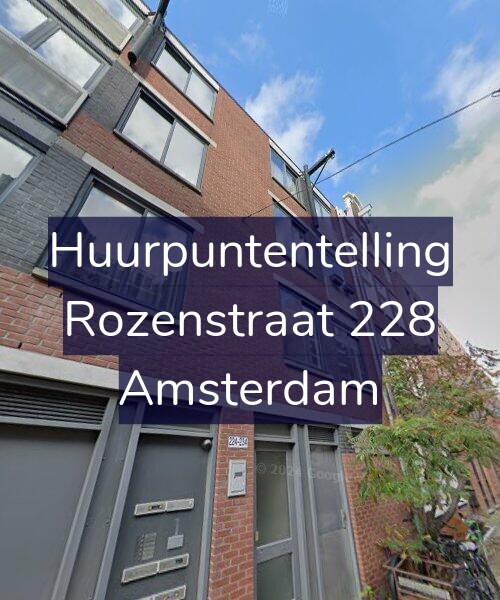 Foto gevel Huurpuntentelling voor Rozenstraat 228, Amsterdam