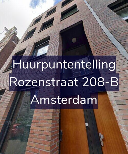 Foto gevel Huurpuntentelling voor Rozenstraat 208-B, Amsterdam