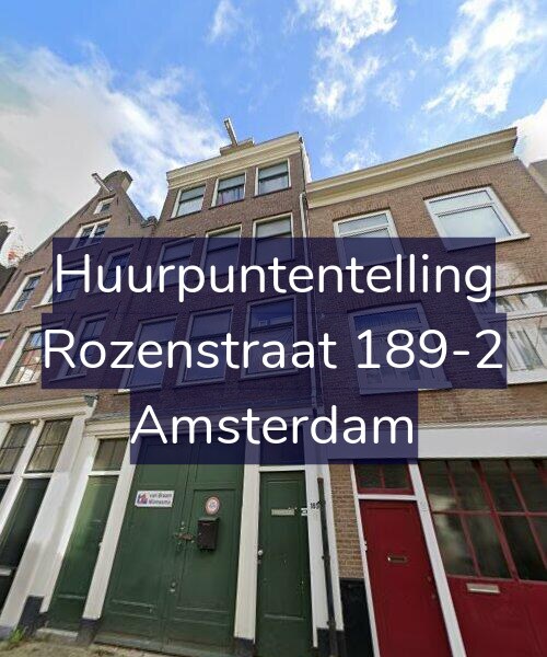 Foto gevel Huurpuntentelling voor Rozenstraat 189-2, Amsterdam
