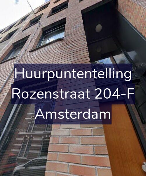 Foto gevel Huurpuntentelling voor Rozenstraat 204-F, Amsterdam