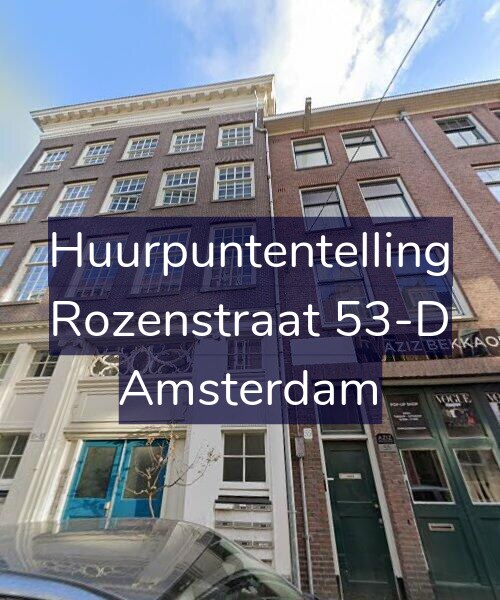 Foto gevel Huurpuntentelling voor Rozenstraat 53-D, Amsterdam
