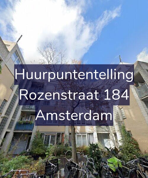 Foto gevel Huurpuntentelling voor Rozenstraat 184, Amsterdam