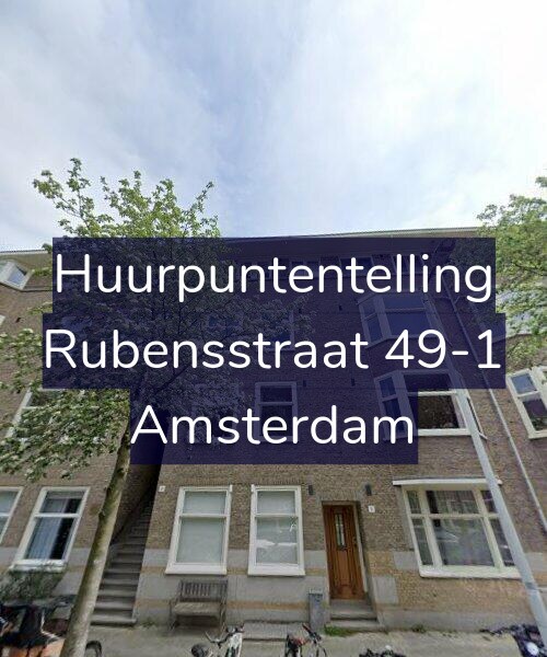 Foto gevel Huurpuntentelling voor Rubensstraat 49-1, Amsterdam