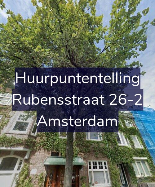 Foto gevel Huurpuntentelling voor Rubensstraat 26-2, Amsterdam