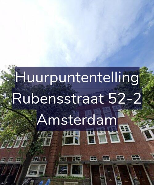 Foto gevel Huurpuntentelling voor Rubensstraat 52-2, Amsterdam