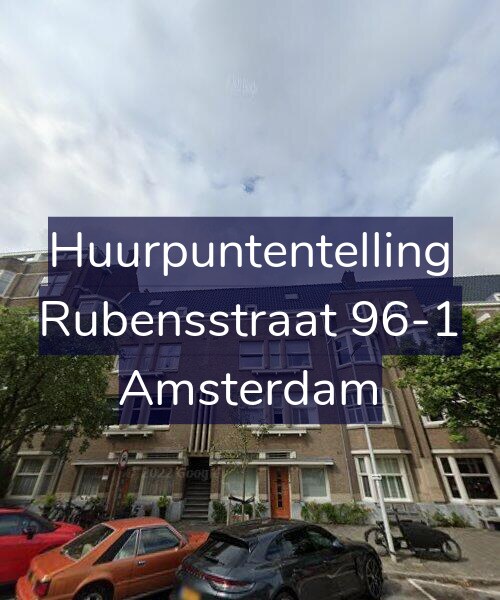 Foto gevel Huurpuntentelling voor Rubensstraat 96-1, Amsterdam