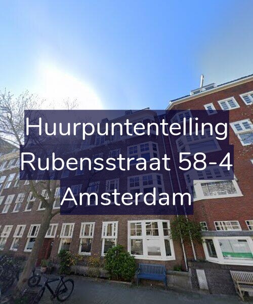 Foto gevel Huurpuntentelling voor Rubensstraat 58-4, Amsterdam