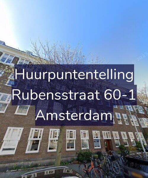 Foto gevel Huurpuntentelling voor Rubensstraat 60-1, Amsterdam