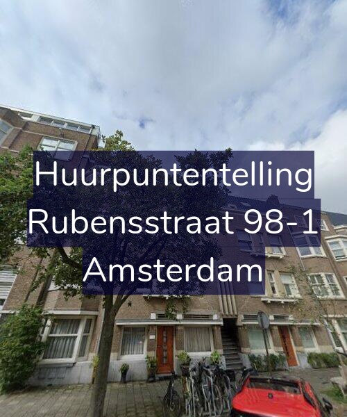 Foto gevel Huurpuntentelling voor Rubensstraat 98-1, Amsterdam