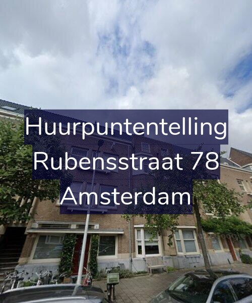 Foto gevel Huurpuntentelling voor Rubensstraat 78, Amsterdam