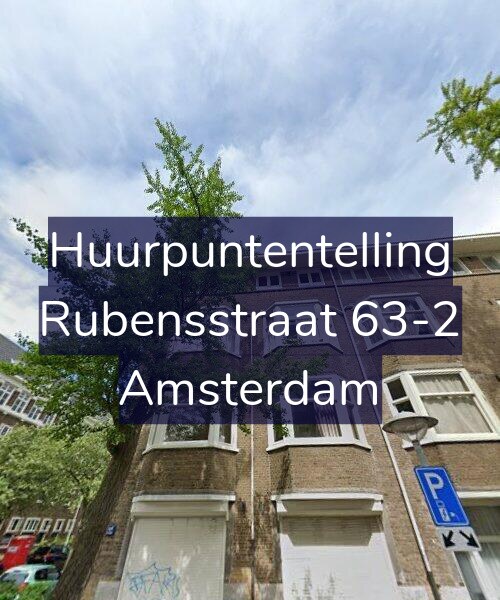 Foto gevel Huurpuntentelling voor Rubensstraat 63-2, Amsterdam