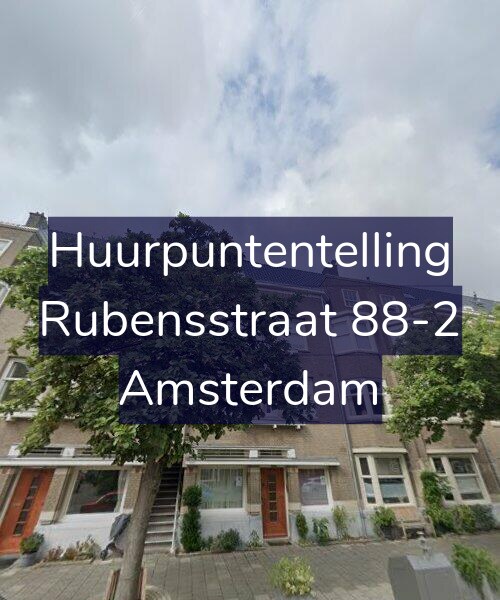 Foto gevel Huurpuntentelling voor Rubensstraat 88-2, Amsterdam