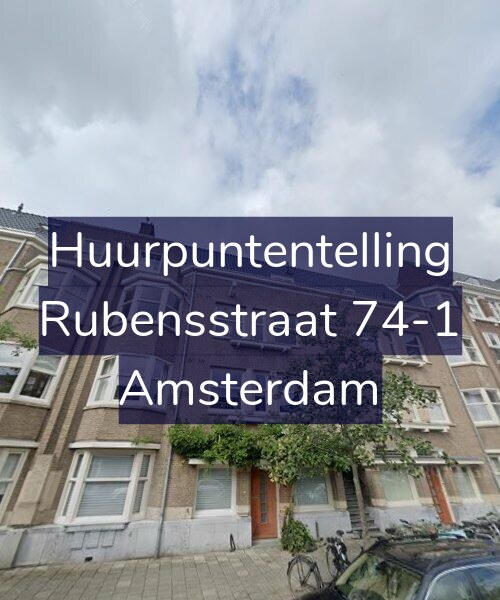 Foto gevel Huurpuntentelling voor Rubensstraat 74-1, Amsterdam