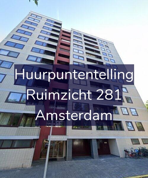 Foto gevel Huurpuntentelling voor Ruimzicht 281, Amsterdam