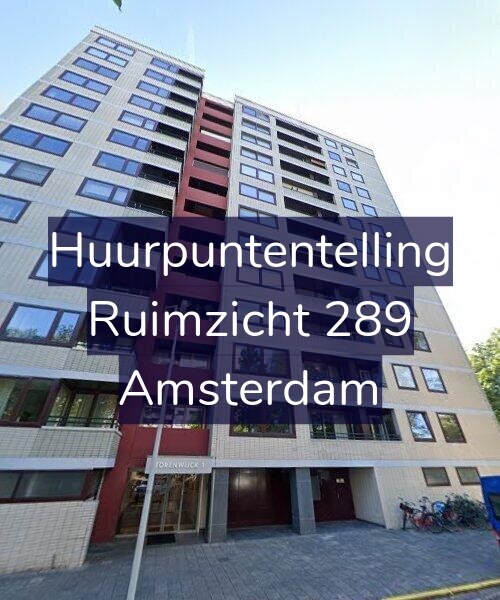 Foto gevel Huurpuntentelling voor Ruimzicht 289, Amsterdam