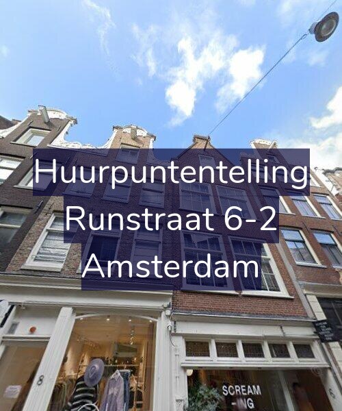 Foto gevel Huurpuntentelling voor Runstraat 6-2, Amsterdam