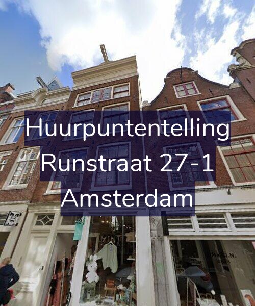 Foto gevel Huurpuntentelling voor Runstraat 27-1, Amsterdam