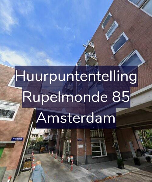 Foto gevel Huurpuntentelling voor Rupelmonde 85, Amsterdam