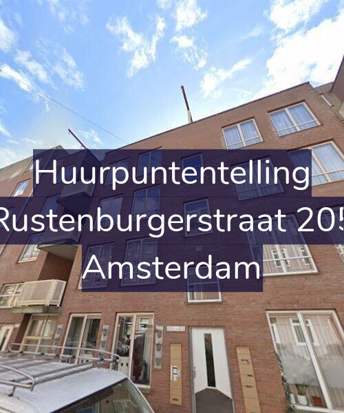 Foto gevel Huurpuntentelling voor Rustenburgerstraat 205, Amsterdam