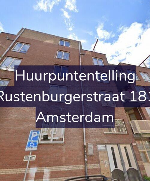 Foto gevel Huurpuntentelling voor Rustenburgerstraat 181, Amsterdam