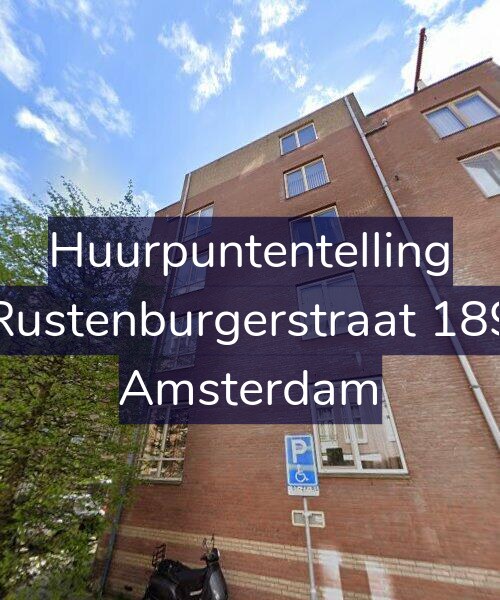 Foto gevel Huurpuntentelling voor Rustenburgerstraat 189, Amsterdam