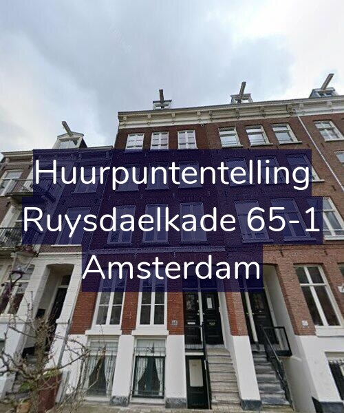 Foto gevel Huurpuntentelling voor Ruysdaelkade 65-1, Amsterdam