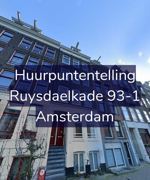 Foto gevel Huurpuntentelling voor Ruysdaelkade 93-1, Amsterdam