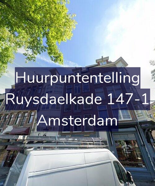 Foto gevel Huurpuntentelling voor Ruysdaelkade 147-1, Amsterdam