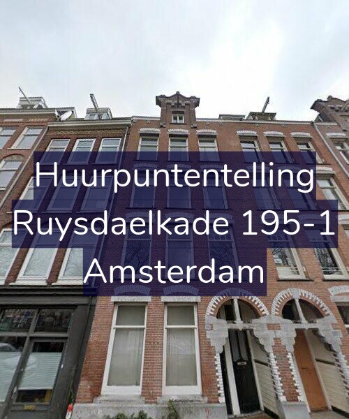 Foto gevel Huurpuntentelling voor Ruysdaelkade 195-1, Amsterdam