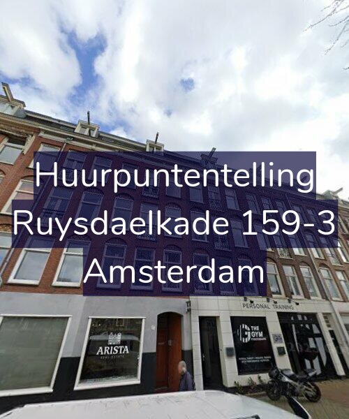 Foto gevel Huurpuntentelling voor Ruysdaelkade 159-3, Amsterdam