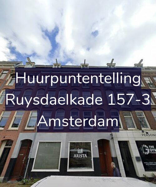 Foto gevel Huurpuntentelling voor Ruysdaelkade 157-3, Amsterdam