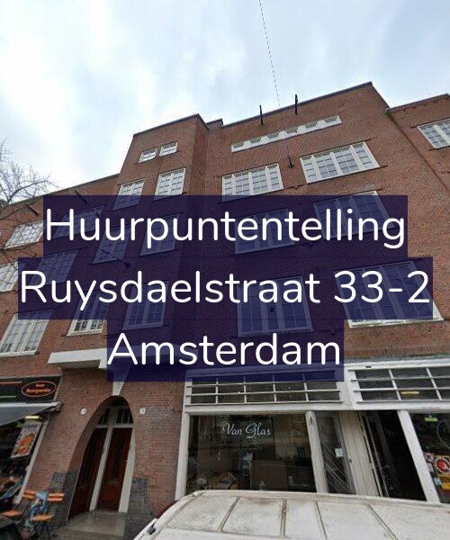 Foto gevel Huurpuntentelling voor Ruysdaelstraat 33-2, Amsterdam