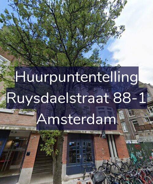 Foto gevel Huurpuntentelling voor Ruysdaelstraat 88-1, Amsterdam