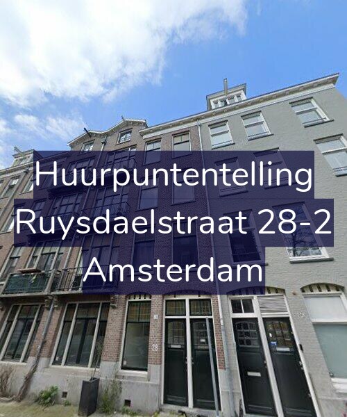 Foto gevel Huurpuntentelling voor Ruysdaelstraat 28-2, Amsterdam