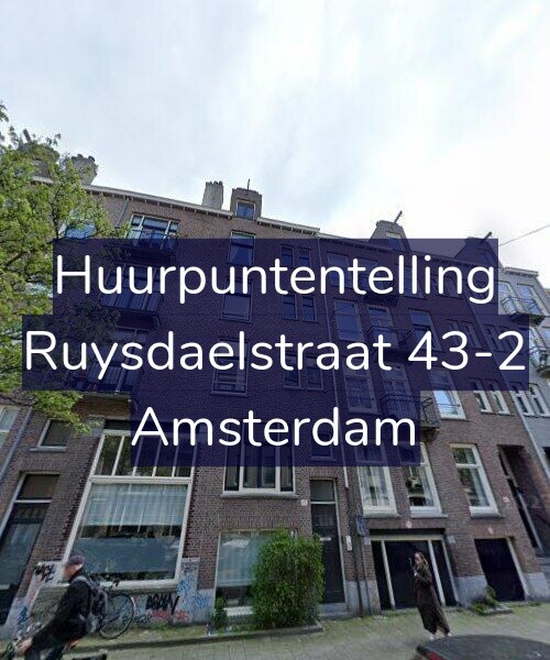 Foto gevel Huurpuntentelling voor Ruysdaelstraat 43-2, Amsterdam