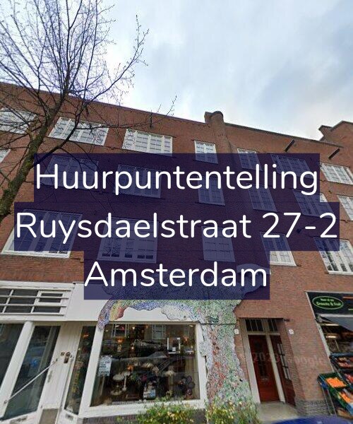 Foto gevel Huurpuntentelling voor Ruysdaelstraat 27-2, Amsterdam