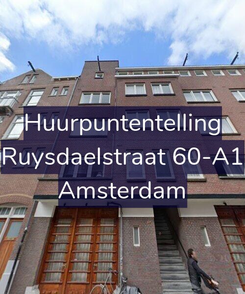 Foto gevel Huurpuntentelling voor Ruysdaelstraat 60-A1, Amsterdam