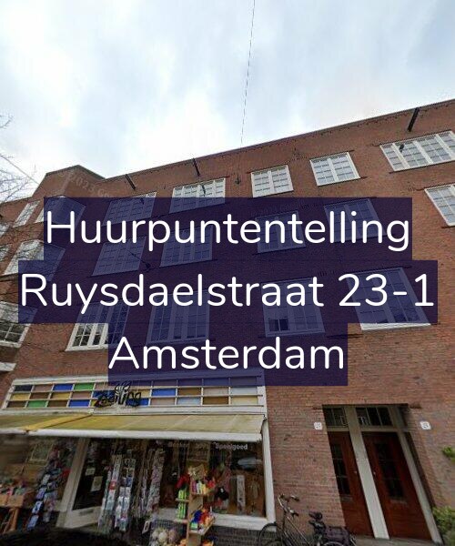 Foto gevel Huurpuntentelling voor Ruysdaelstraat 23-1, Amsterdam